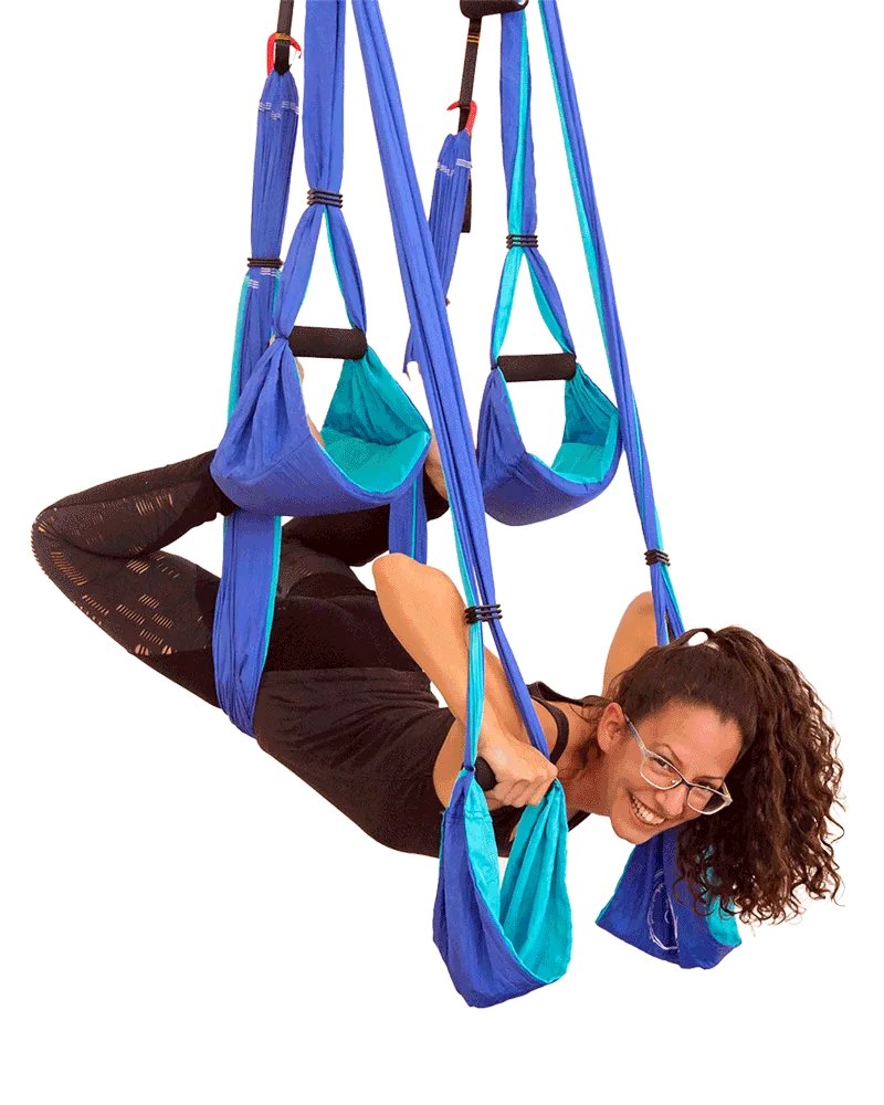 アトラクサ サプライセット KFFKFF 11 Yards Aerial Silk Yoga Swing Set Hammock Trapeze