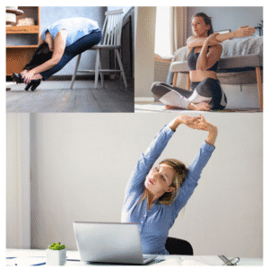 Take a break and stretch your body while busy working day