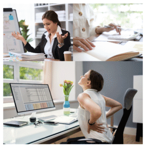 A hectic working life or stressful situations can cause various types of back pain